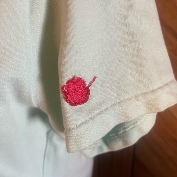 Vintage 90s Michael Simon Lite Medium Beaded T-Shirt Dress Turquoise Floral Midi - Picture 9 of 12